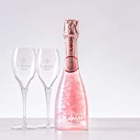Los mejores  - Espumoso Platinvm nº3 de Pétalos de Rosa y Naranja 375 ml. con dos copas - regalo día de la madre- San Valentín…